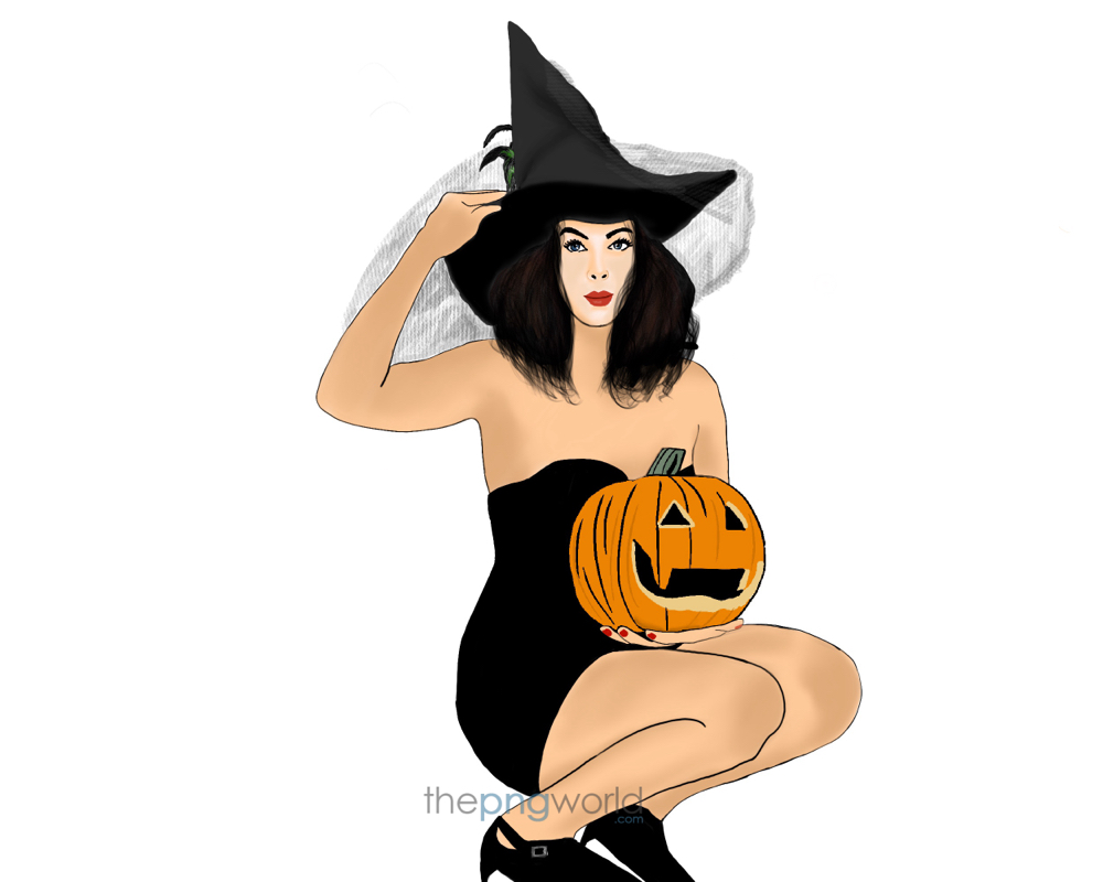 Halloween Witch Halloween,witch,vector,Illustration,mystery,magical,ugly,woman,wizardry,devilry,holiday,hat,nightmare,horror,spooky,enchantress,celebration,old,night,hat,wicked,broom,evil,devil,black,pumpkin,decoration,makeup